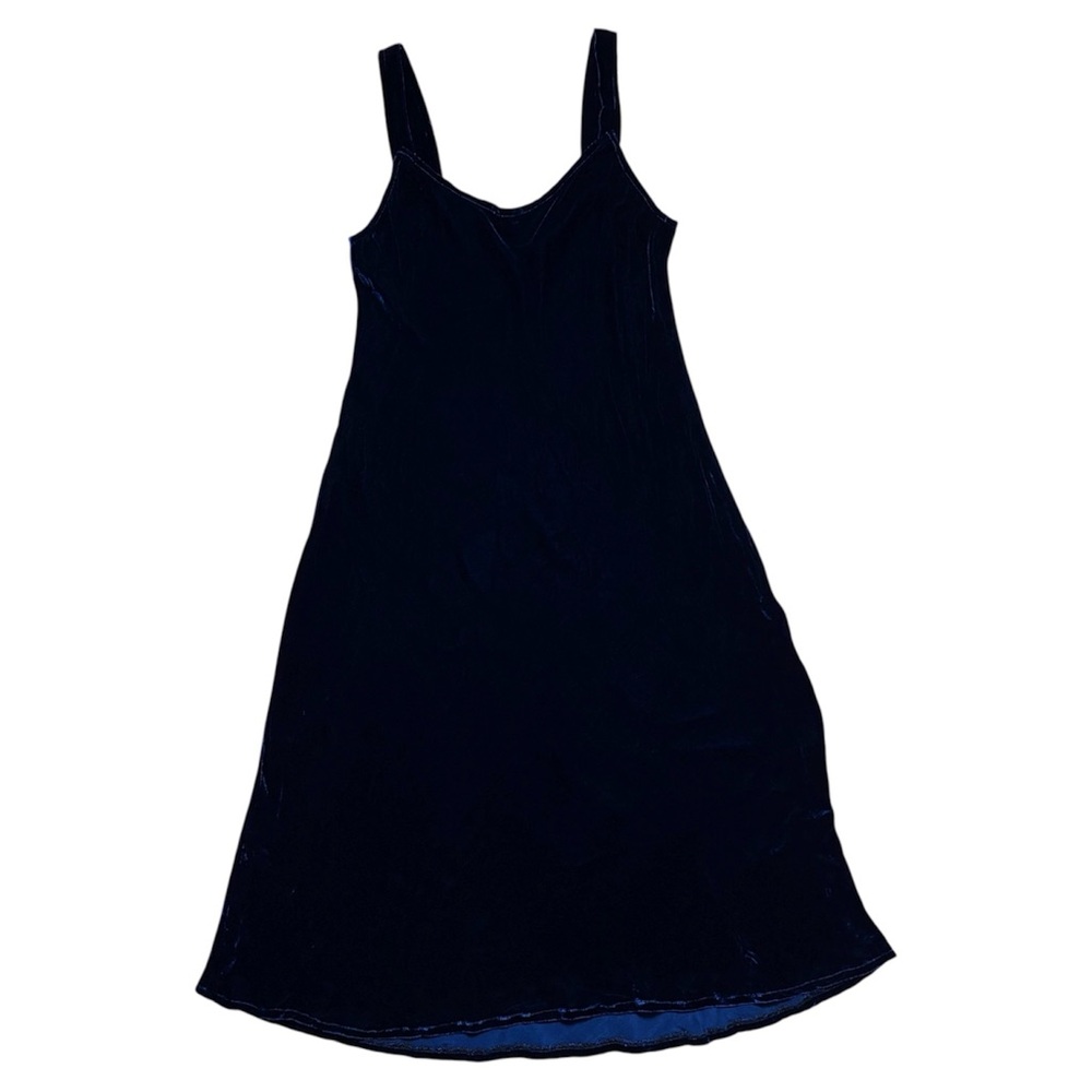 Heart And Hands Boutique Slip Dress In Blue Silk Velvet Sz XXS